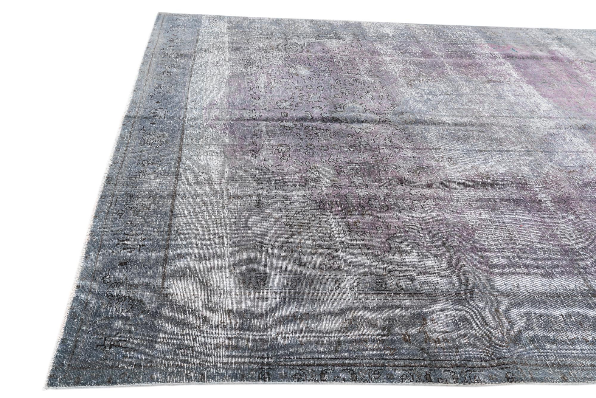 8' x 10' 8 Hand Knotted Ultra Vintage Persian Wool Rug