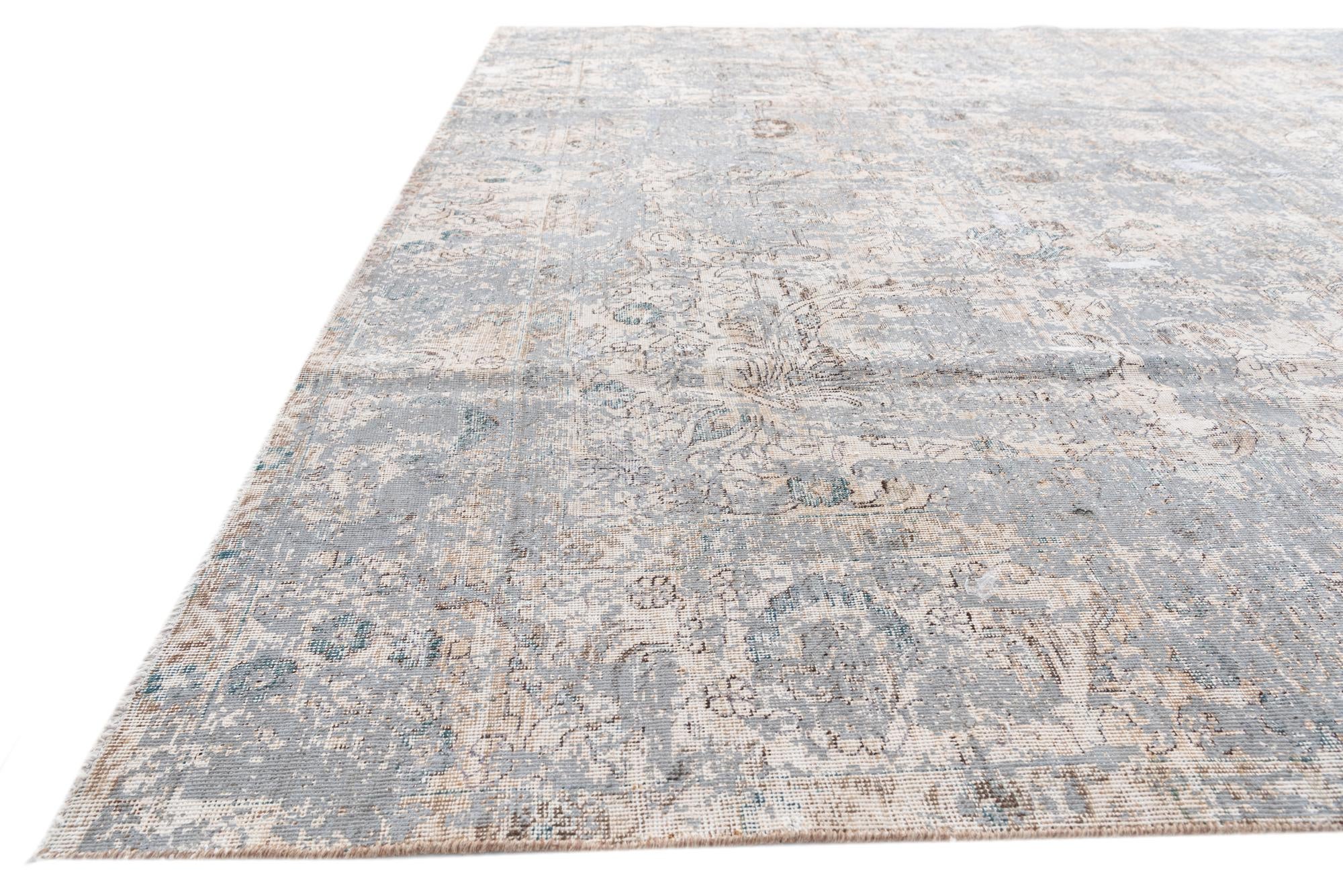 8' 6 x 12' 5 Hand Knotted Ultra Vintage Persian Wool Rug