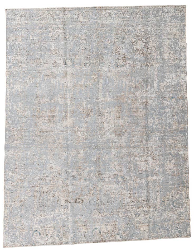 Detail image of 8' 6 x 12' 5 Hand Knotted Ultra Vintage Persian Wool Rug