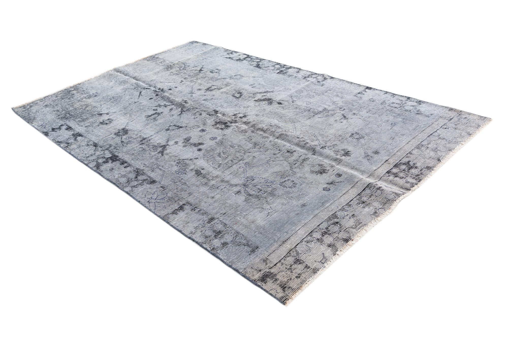 5' 4 x 8' 7 Hand Knotted Ultra Vintage Persian Wool Rug
