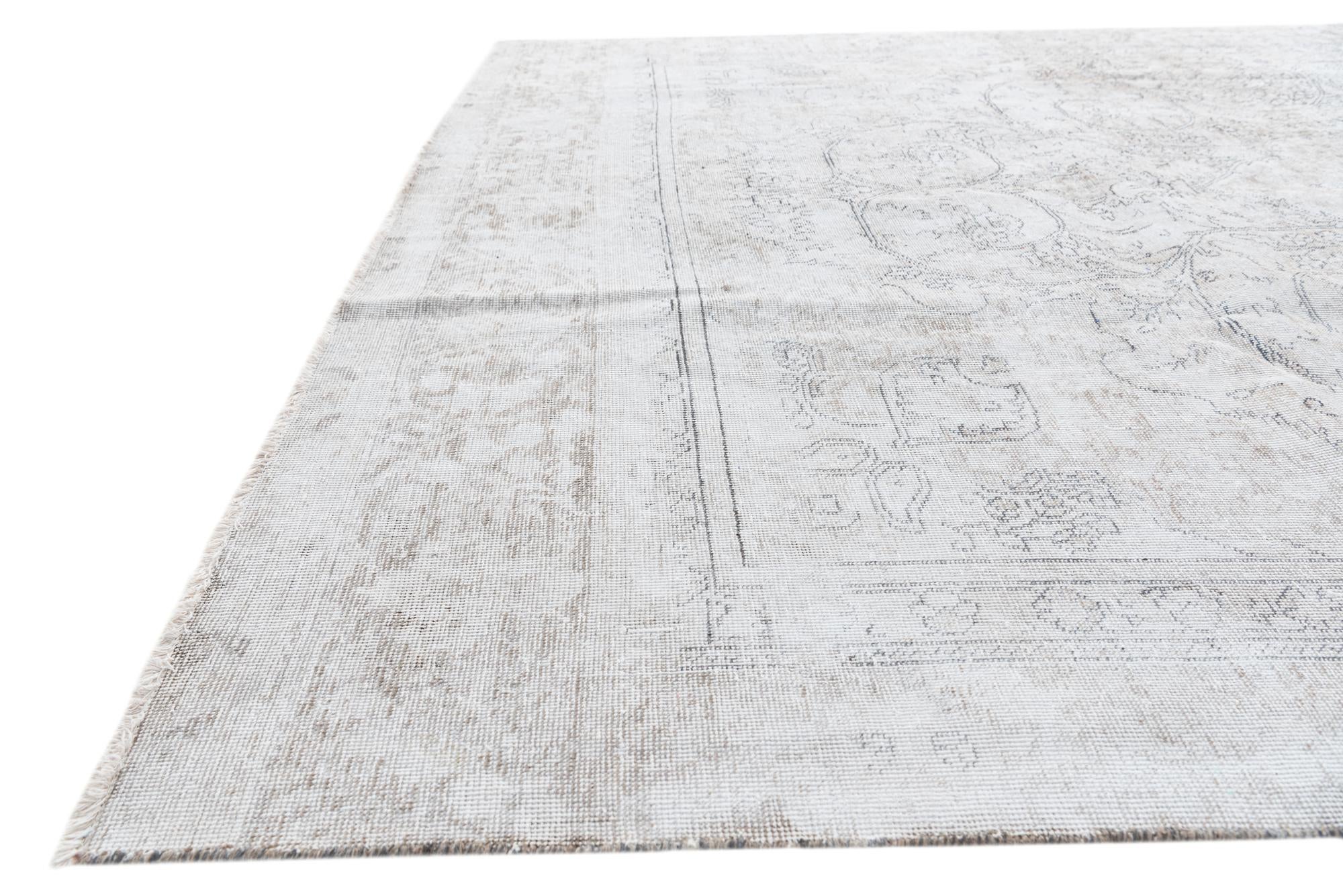7' 4 x 10' 10 Hand Knotted Ultra Vintage Persian Wool Rug