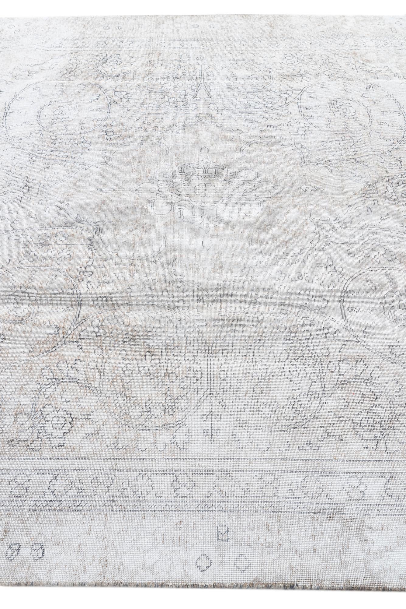 7' 4 x 10' 10 Hand Knotted Ultra Vintage Persian Wool Rug
