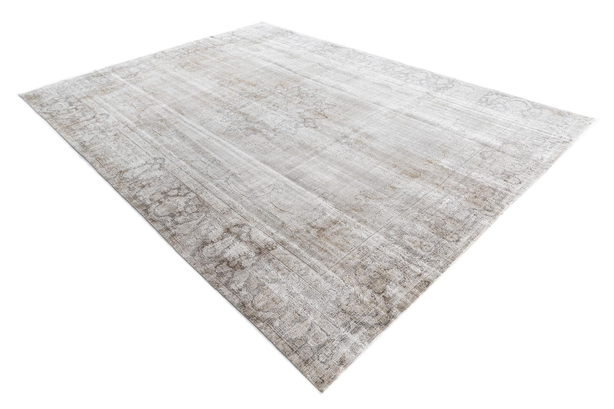 9' 3 x 12' 7 Hand Knotted Ultra Vintage Persian Wool Rug