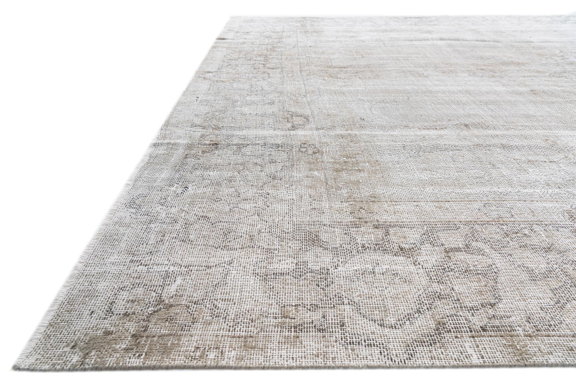 9' 3 x 12' 7 Hand Knotted Ultra Vintage Persian Wool Rug