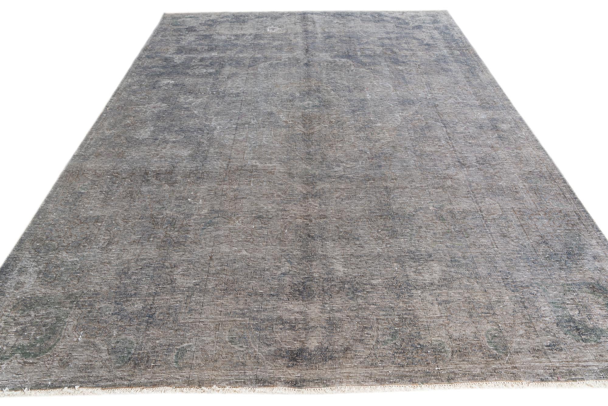 7' 2 x 10' Hand Knotted Ultra Vintage Persian Wool Rug