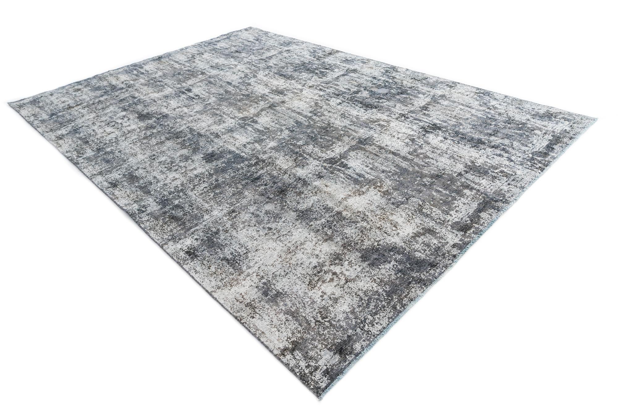 9' x 12' 6 Hand Knotted Ultra Vintage Persian Wool Rug