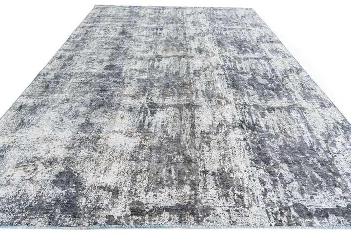 9' x 12' 6 Hand Knotted Ultra Vintage Persian Wool Rug