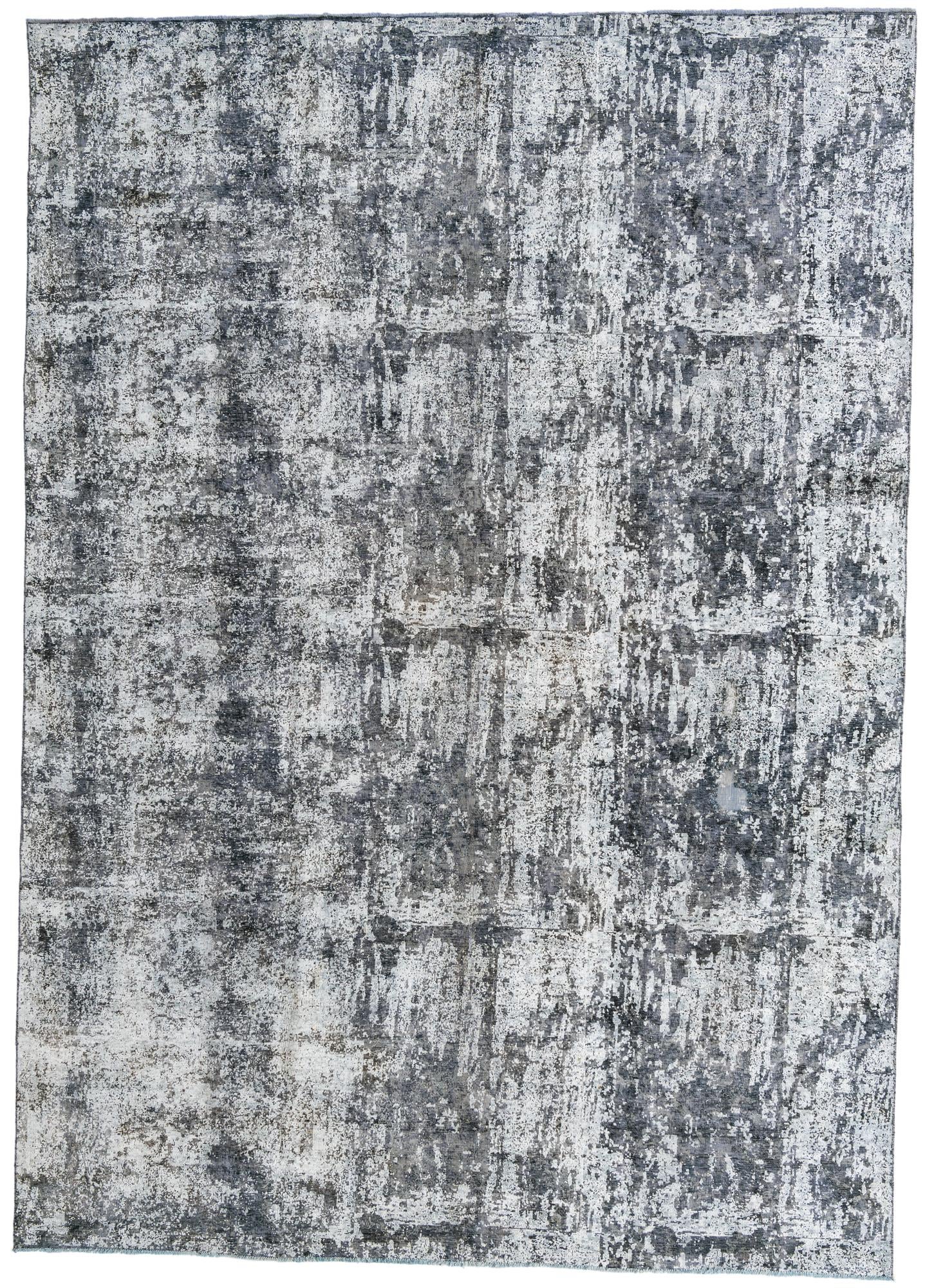 9' x 12' 6 Hand Knotted Ultra Vintage Persian Wool Rug