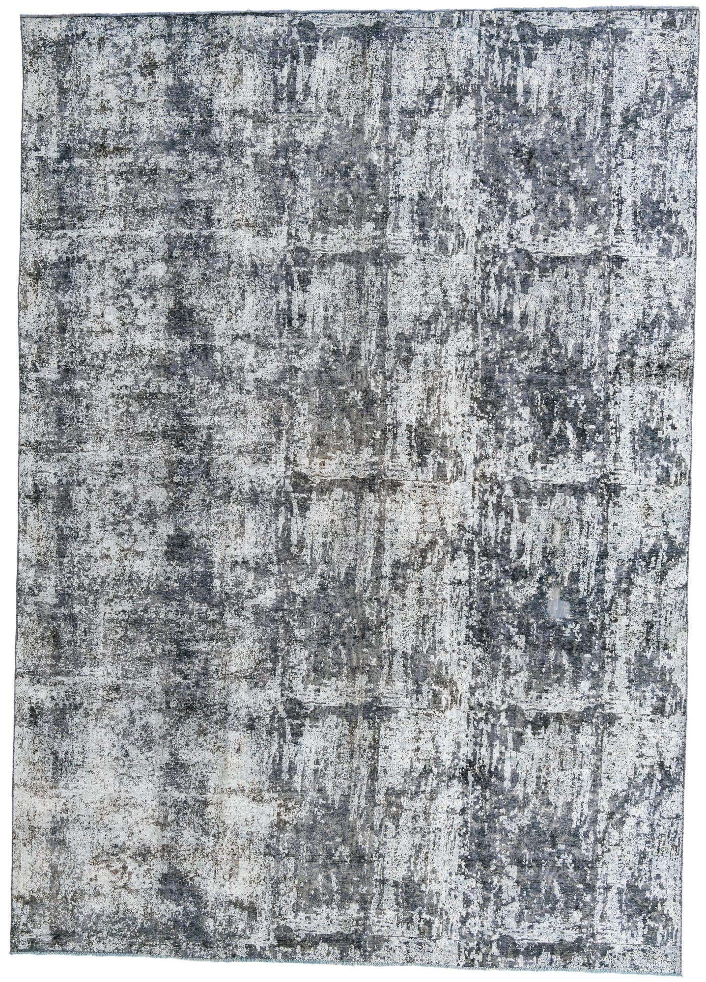 9' x 12' 6 Hand Knotted Ultra Vintage Persian Wool Rug