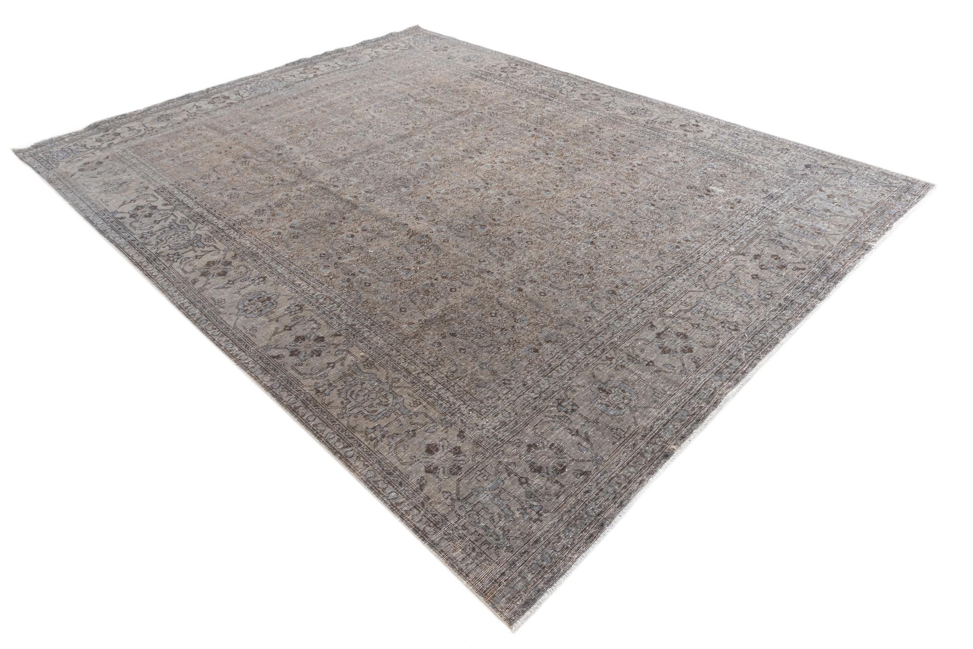 9' 5 x 12' 5 Hand Knotted Ultra Vintage Persian Wool Rug