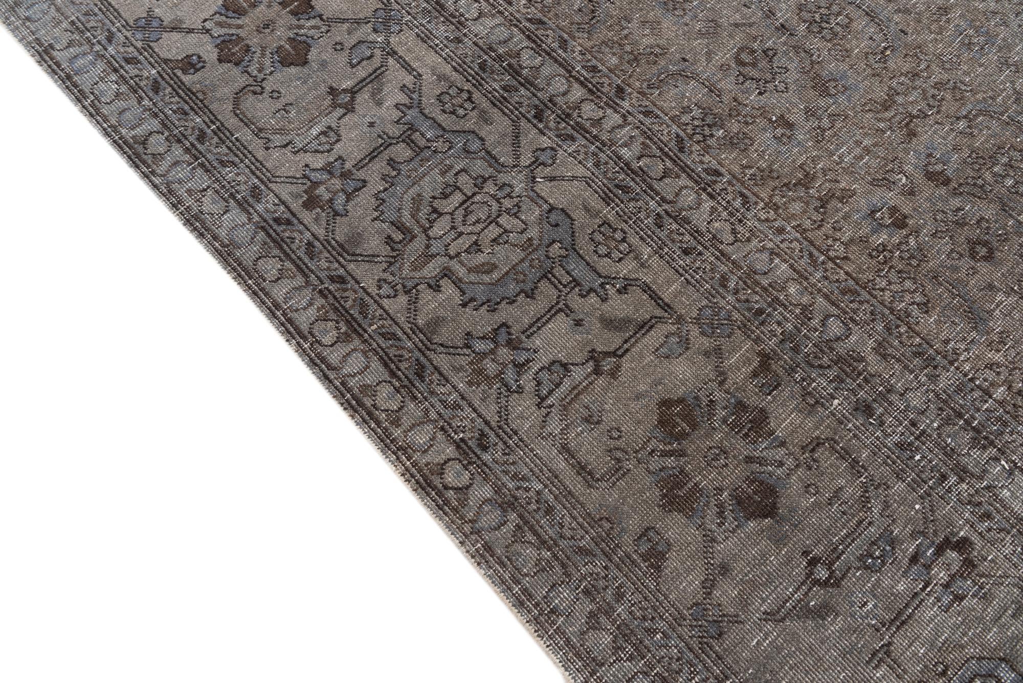 9' 5 x 12' 5 Hand Knotted Ultra Vintage Persian Wool Rug