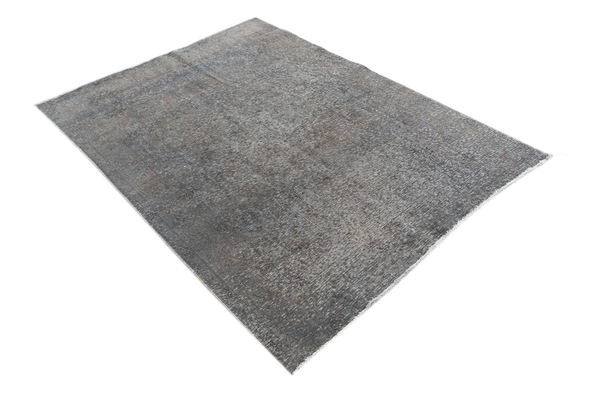 4' 6 x 6' 2 Hand Knotted Ultra Vintage Persian Wool Rug