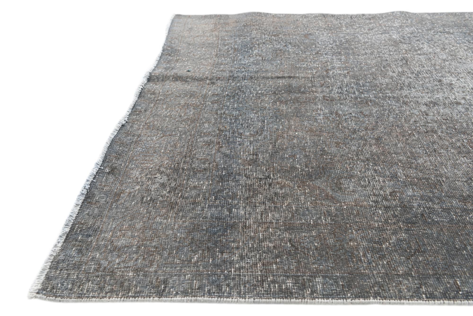 4' 6 x 6' 2 Hand Knotted Ultra Vintage Persian Wool Rug