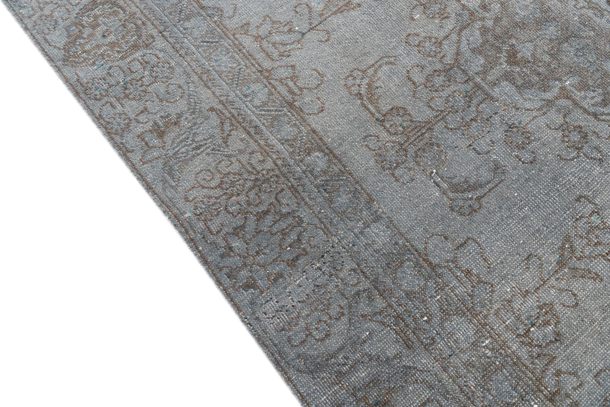 7' x 10' 6 Hand Knotted Ultra Vintage Persian Wool Rug