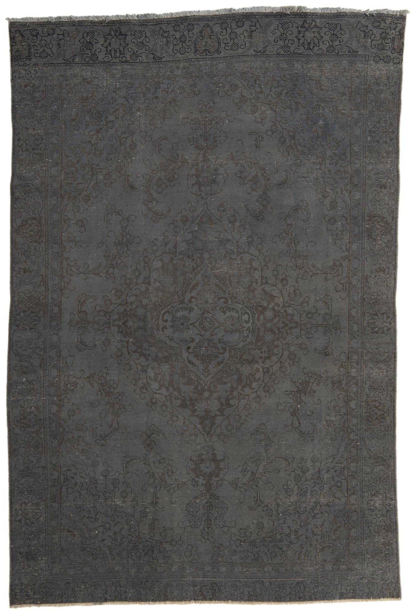 7' x 10' 6 Hand Knotted Ultra Vintage Persian Wool Rug