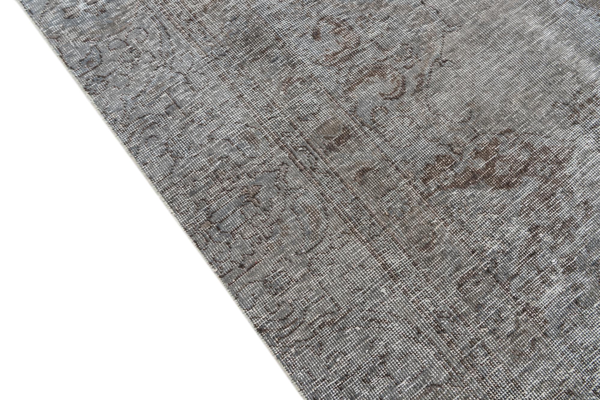 9' x 10' 9 Hand Knotted Ultra Vintage Persian Wool Rug