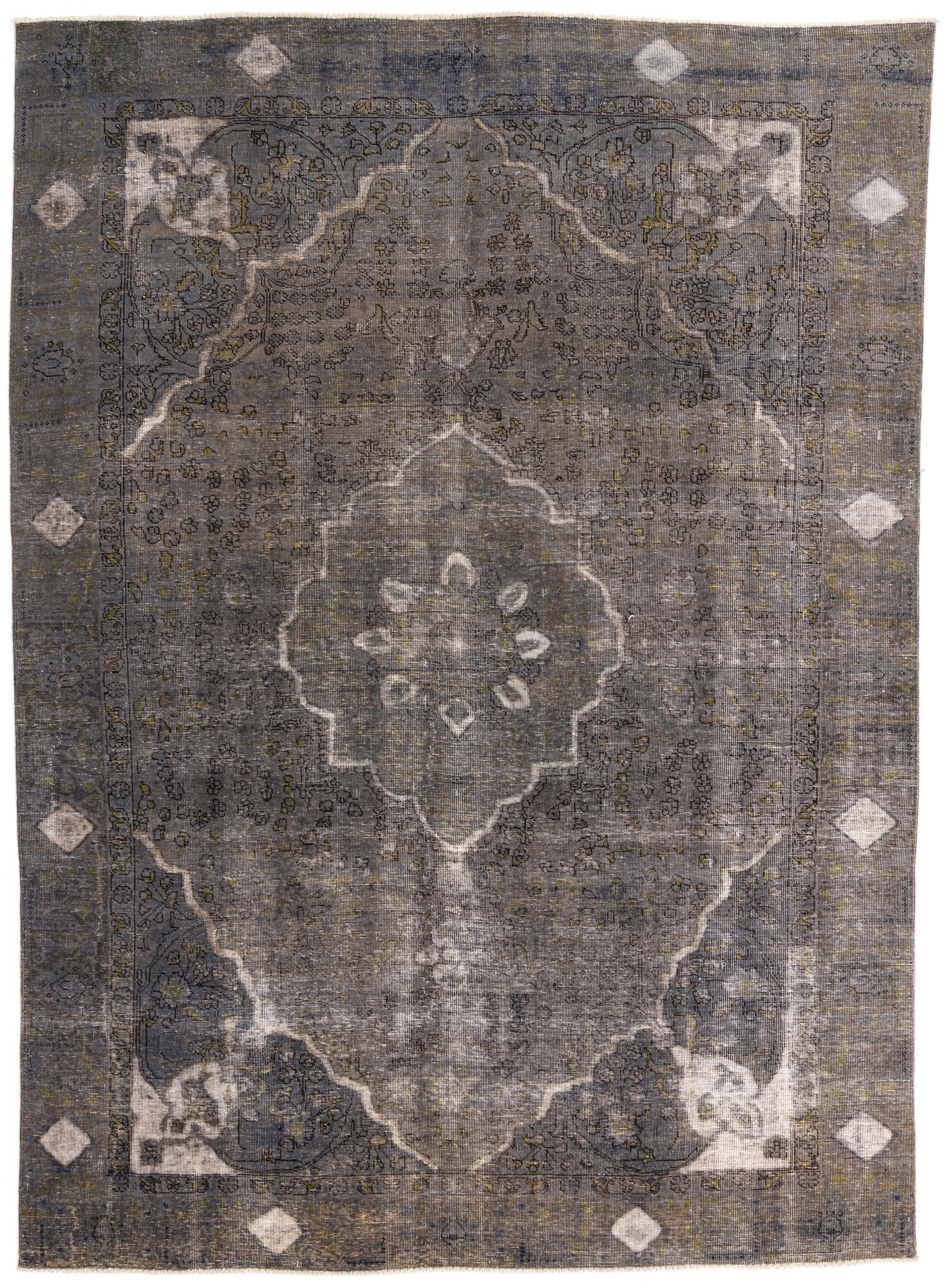 9' 1 x 12' 5 Hand Knotted Ultra Vintage Persian Wool Rug