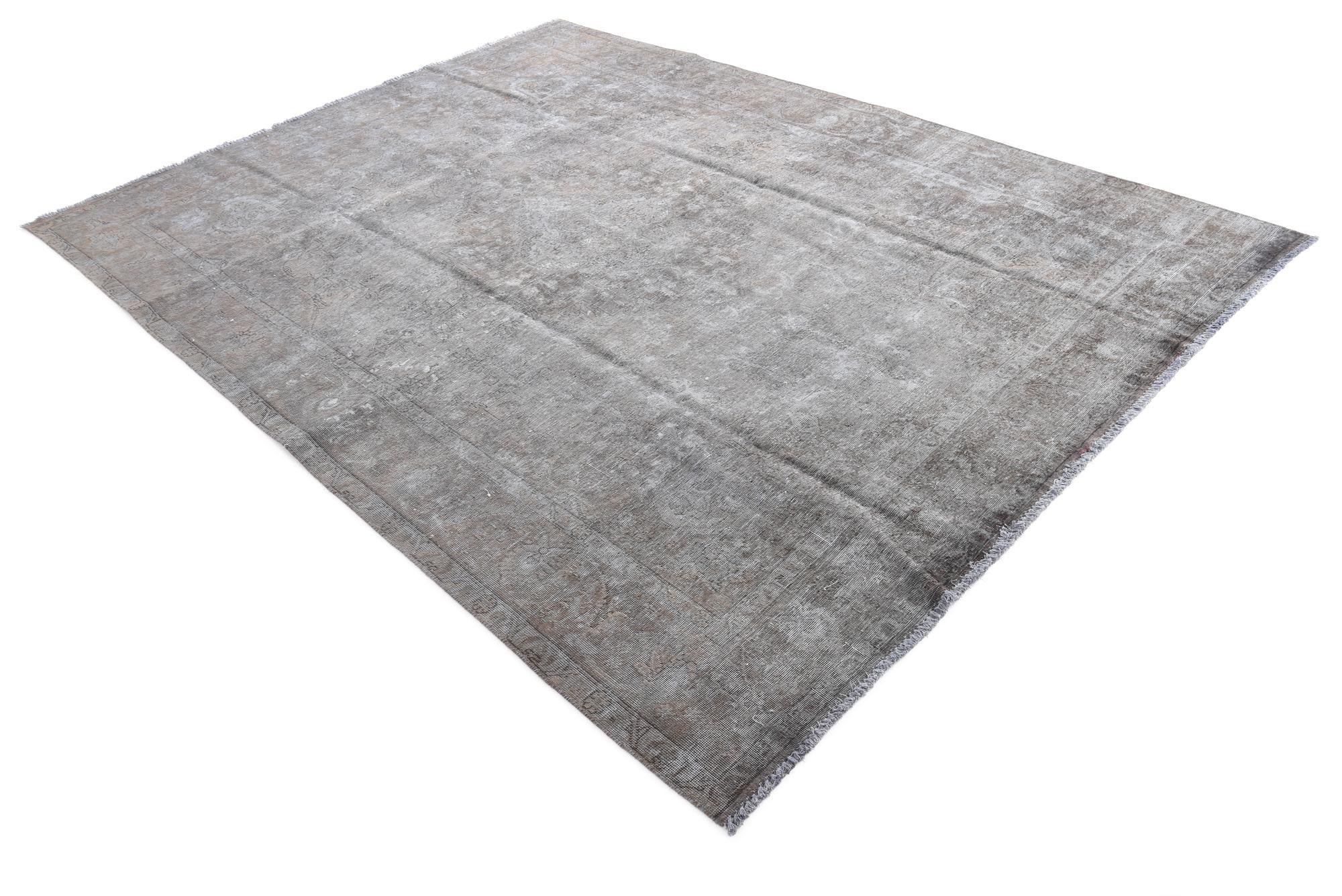 9' 4 x 12' 10 Hand Knotted Ultra Vintage Persian Wool Rug