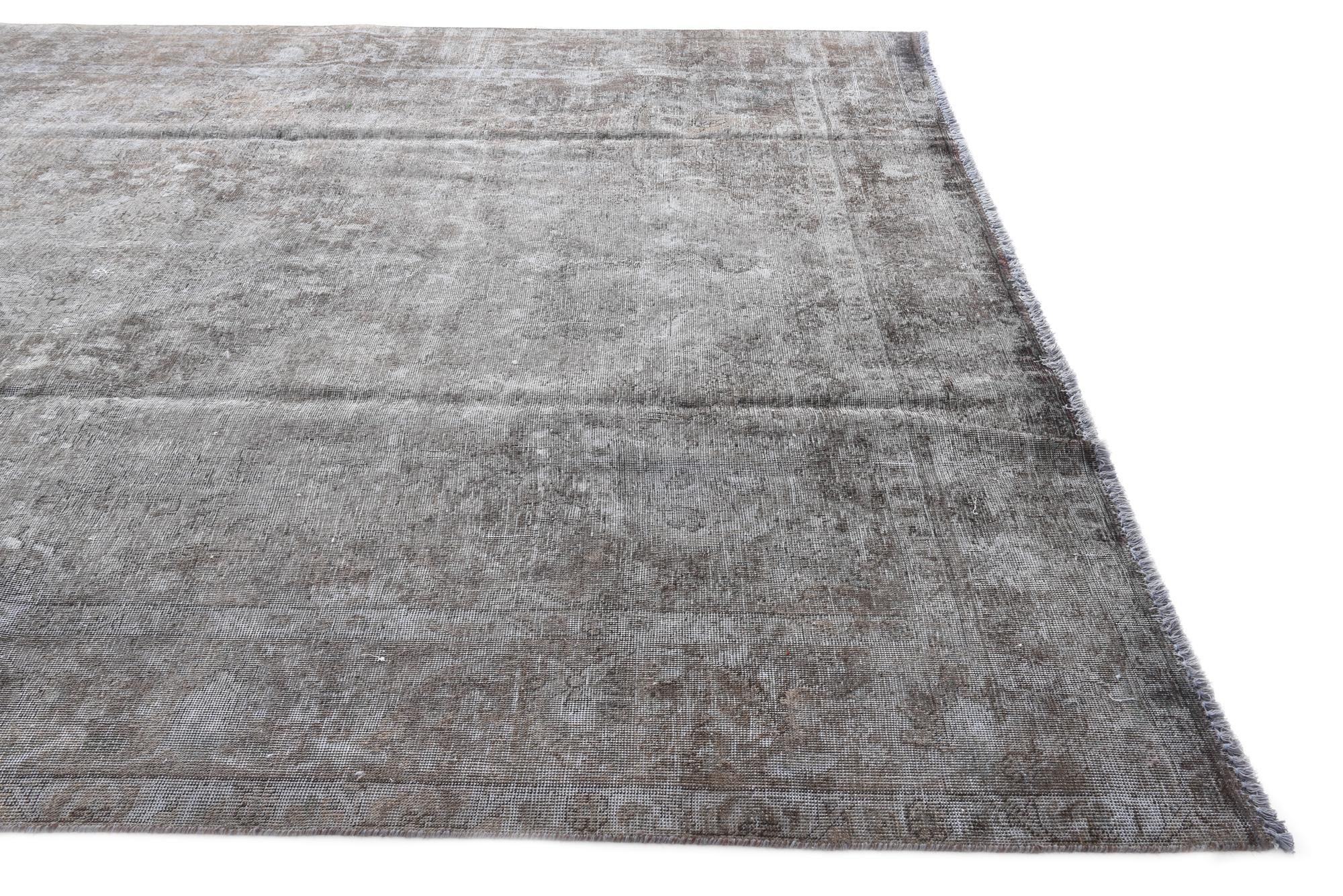 9' 4 x 12' 10 Hand Knotted Ultra Vintage Persian Wool Rug