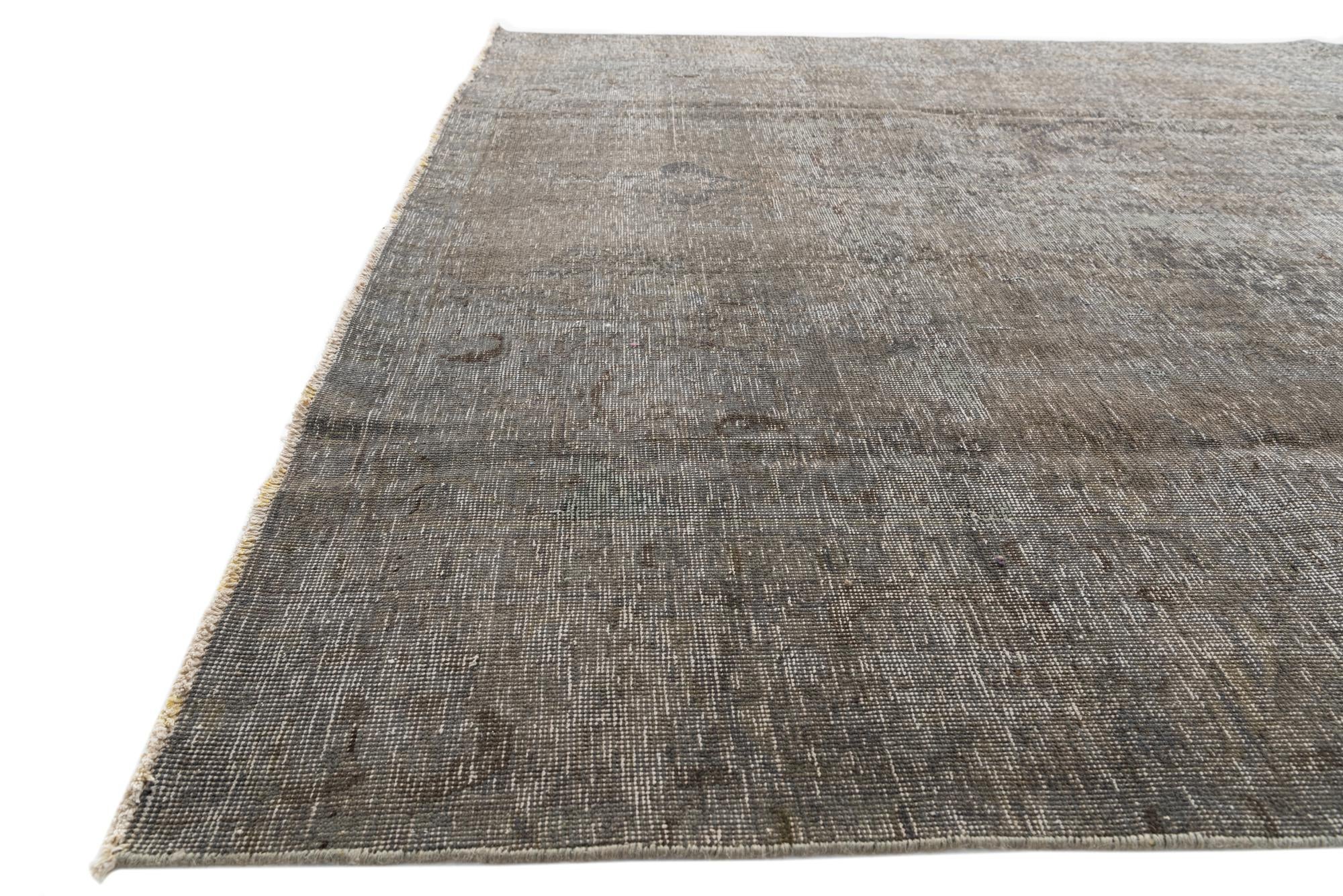 7' 7 x 9' 10 Hand Knotted Ultra Vintage Persian Wool Rug