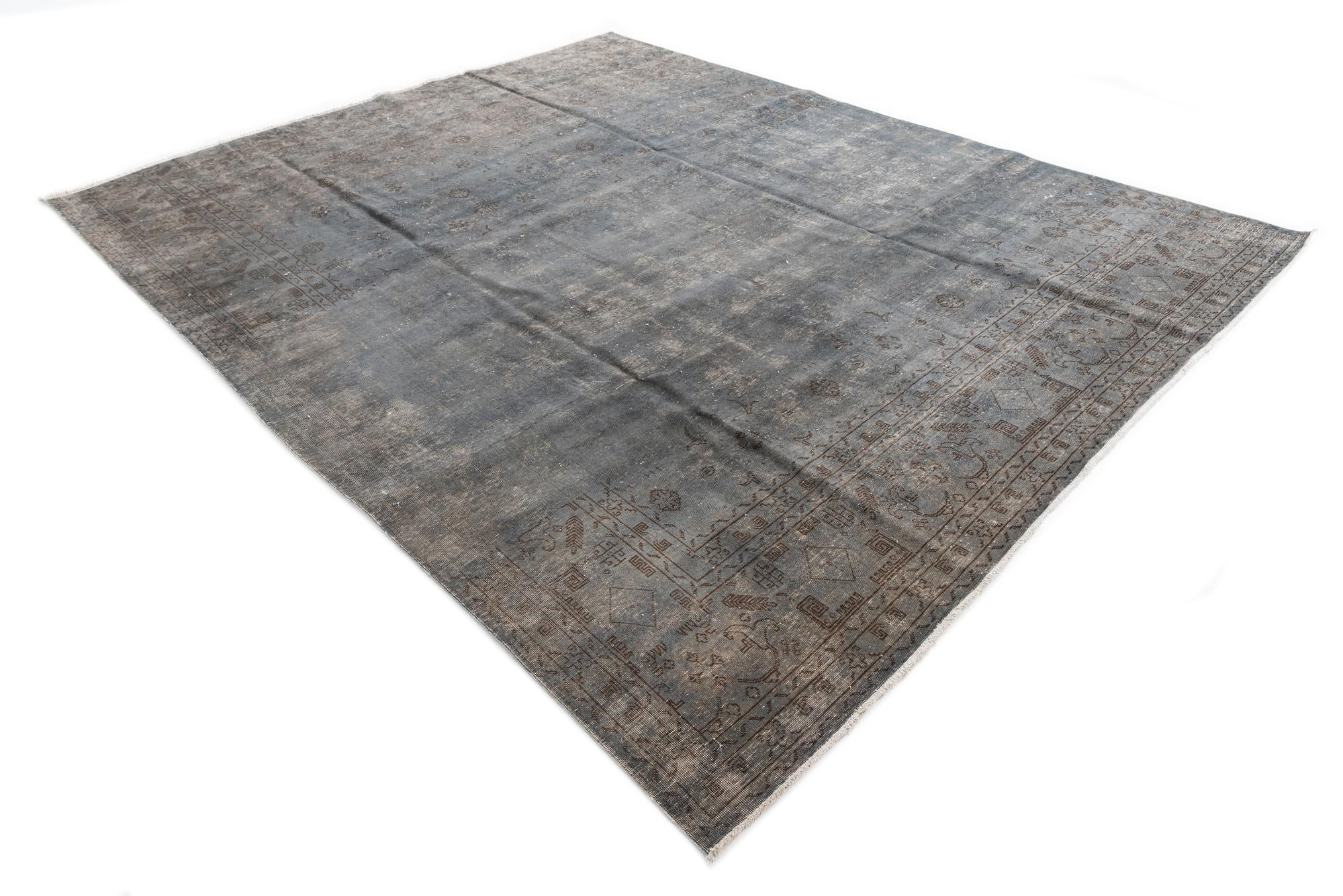 9' 9 x 12' 1 Hand Knotted Ultra Vintage Persian Wool Rug