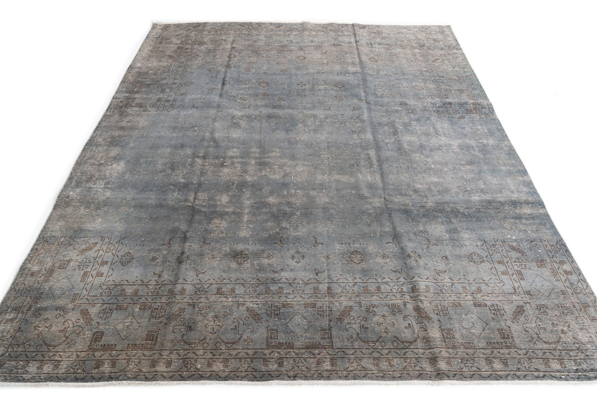 9' 9 x 12' 1 Hand Knotted Ultra Vintage Persian Wool Rug