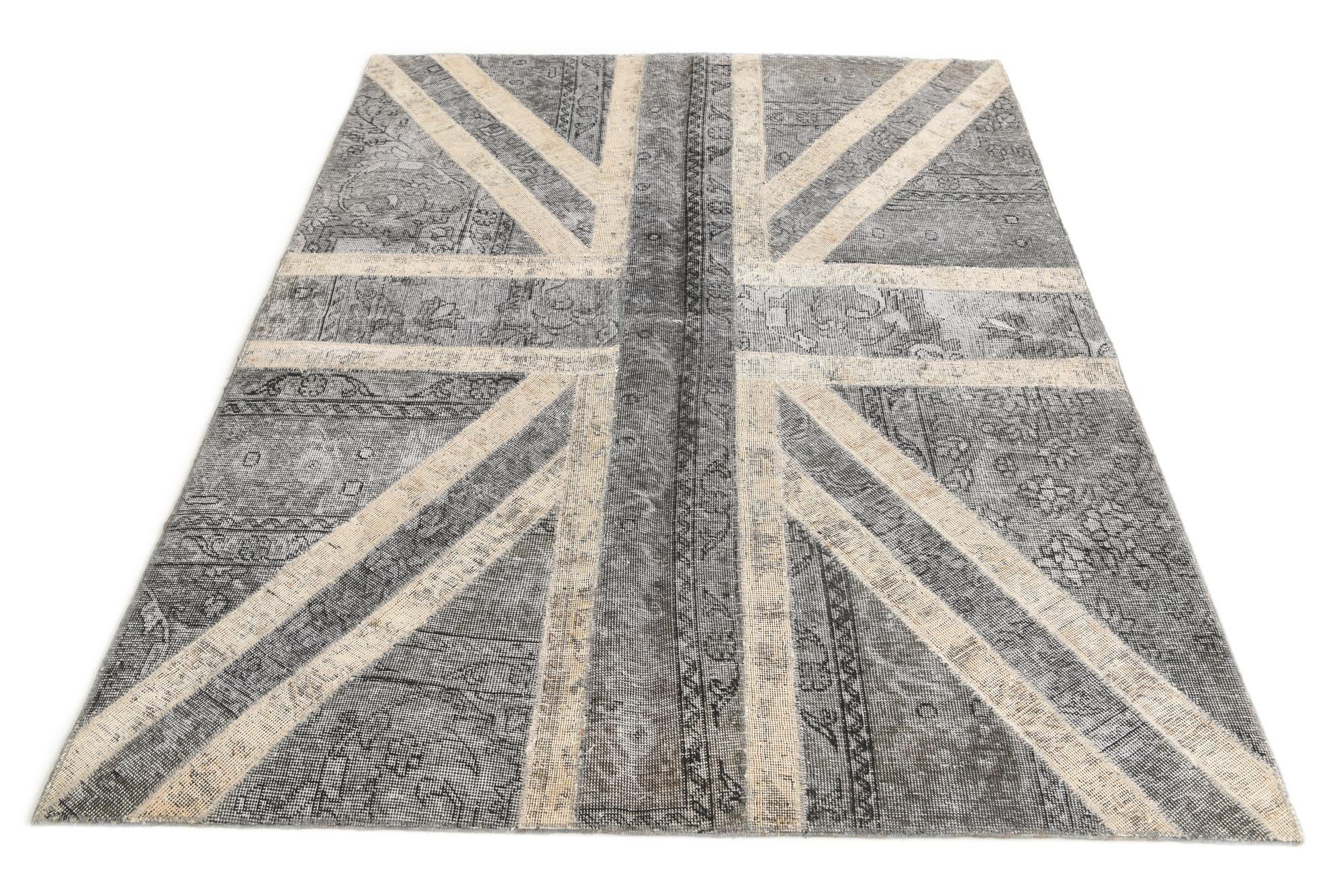 4' 10 x 6' 6 Hand Knotted Ultra Vintage Persian Wool Rug