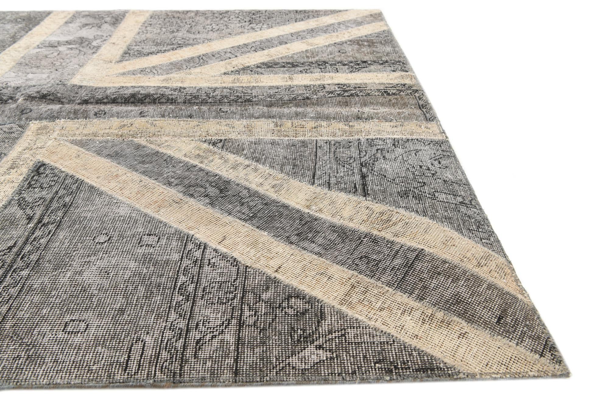 4' 10 x 6' 6 Hand Knotted Ultra Vintage Persian Wool Rug