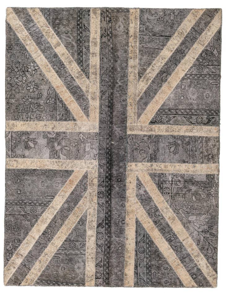 Detail image of 4' 10 x 6' 6 Hand Knotted Ultra Vintage Persian Wool Rug