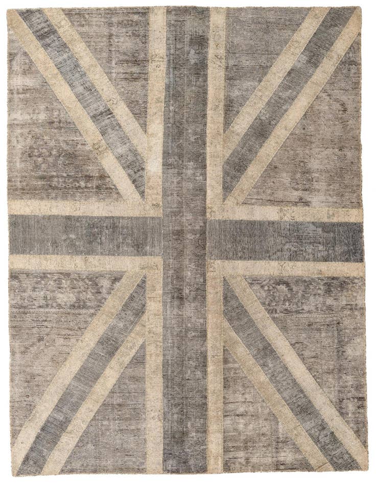 Detail image of 6' 8 x 9' 10 Hand Knotted Ultra Vintage Persian Wool Rug