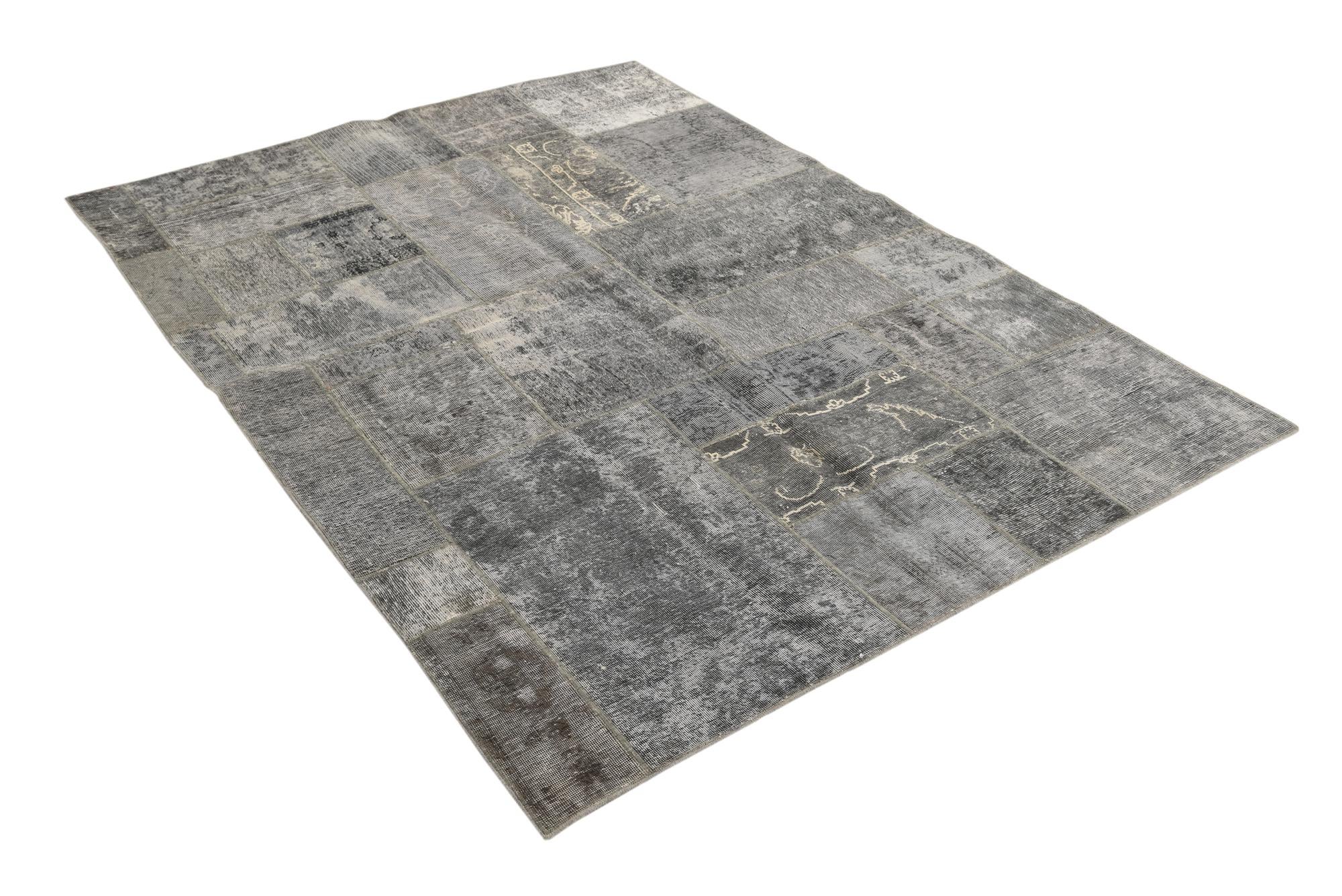 6' 8 x 7' 9 Hand Knotted Ultra Vintage Persian Wool Rug