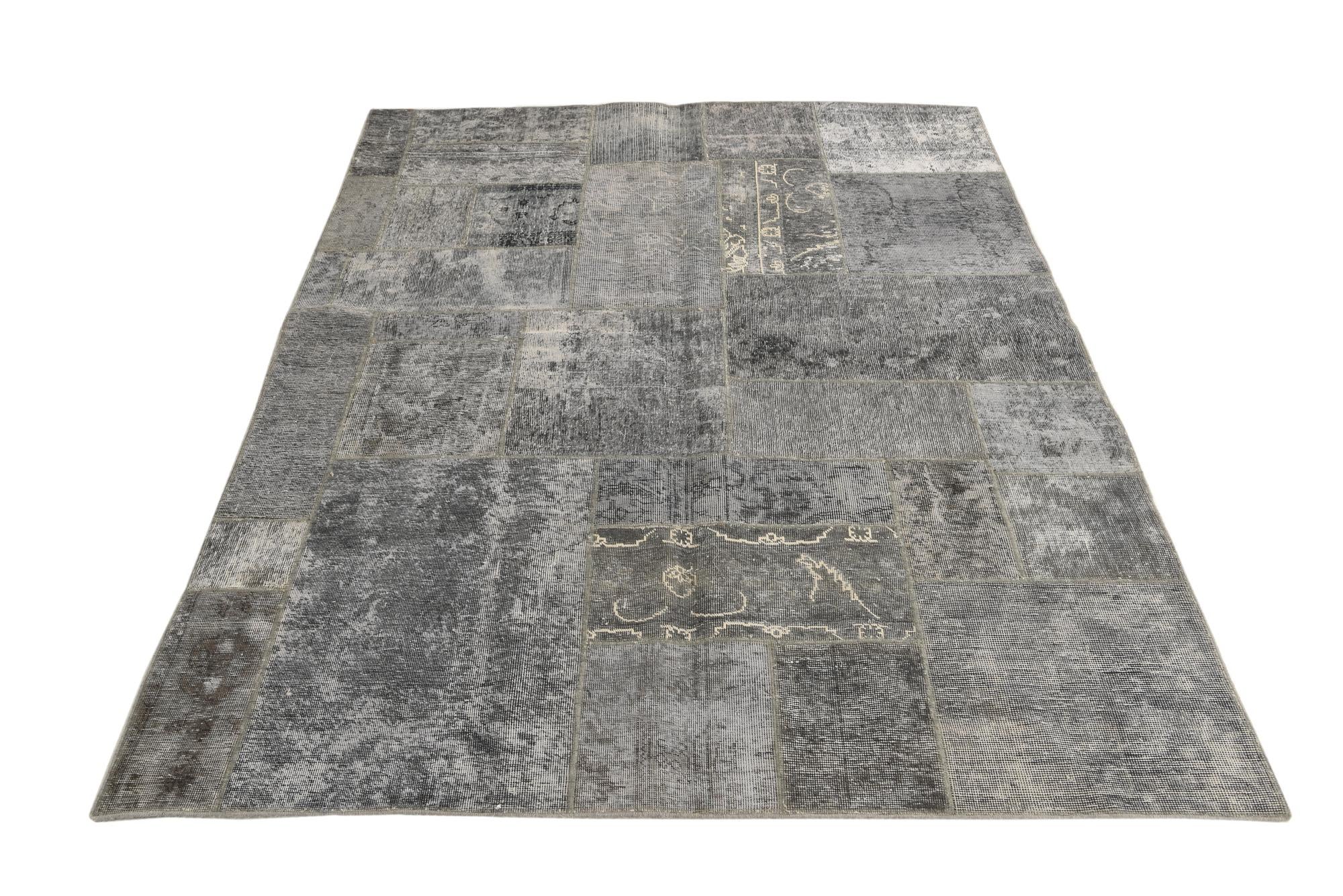 6' 8 x 7' 9 Hand Knotted Ultra Vintage Persian Wool Rug