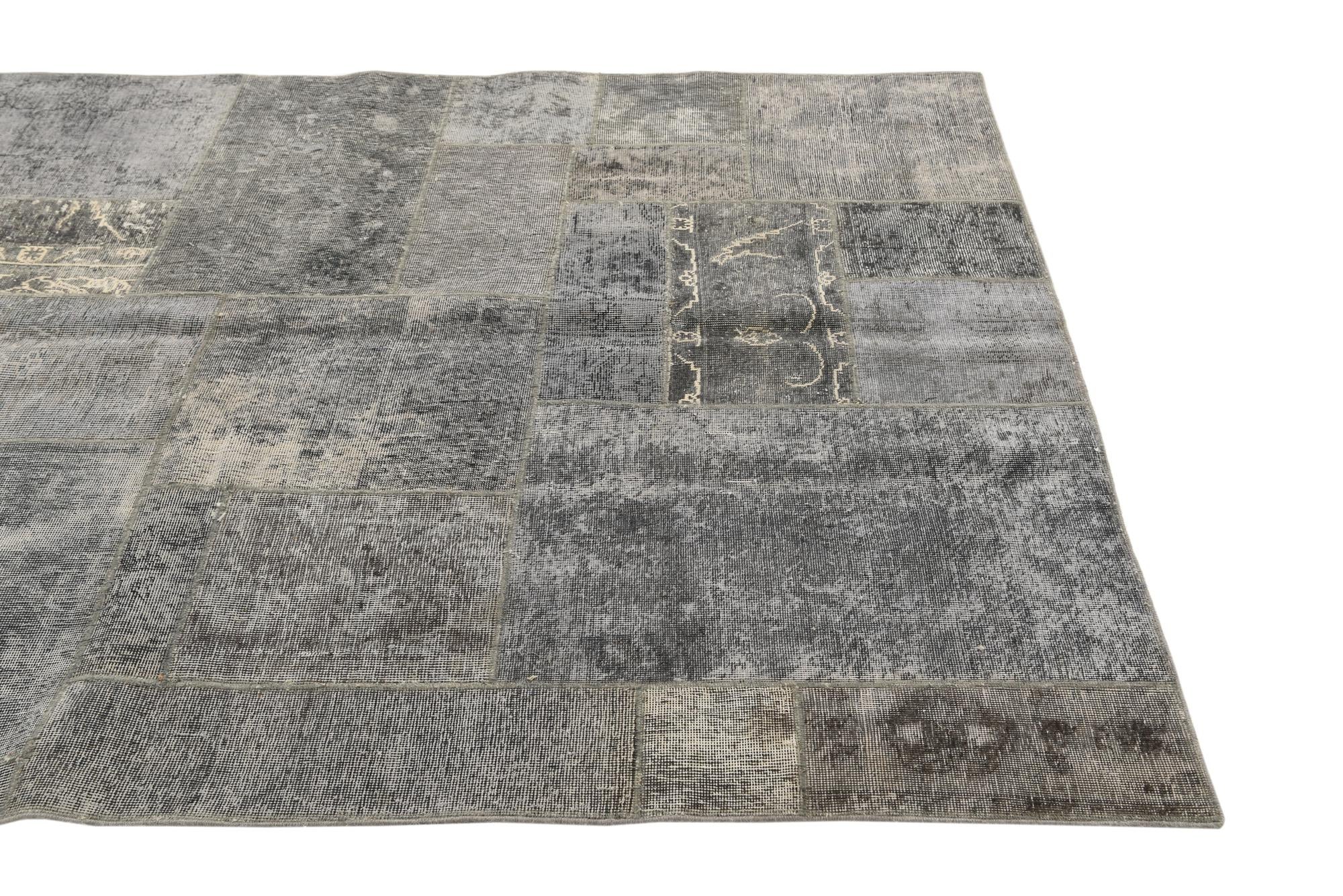 6' 8 x 7' 9 Hand Knotted Ultra Vintage Persian Wool Rug