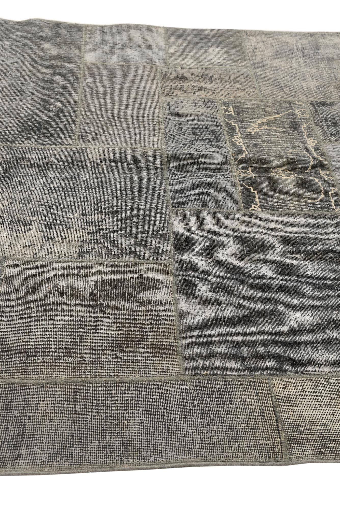 6' 8 x 7' 9 Hand Knotted Ultra Vintage Persian Wool Rug