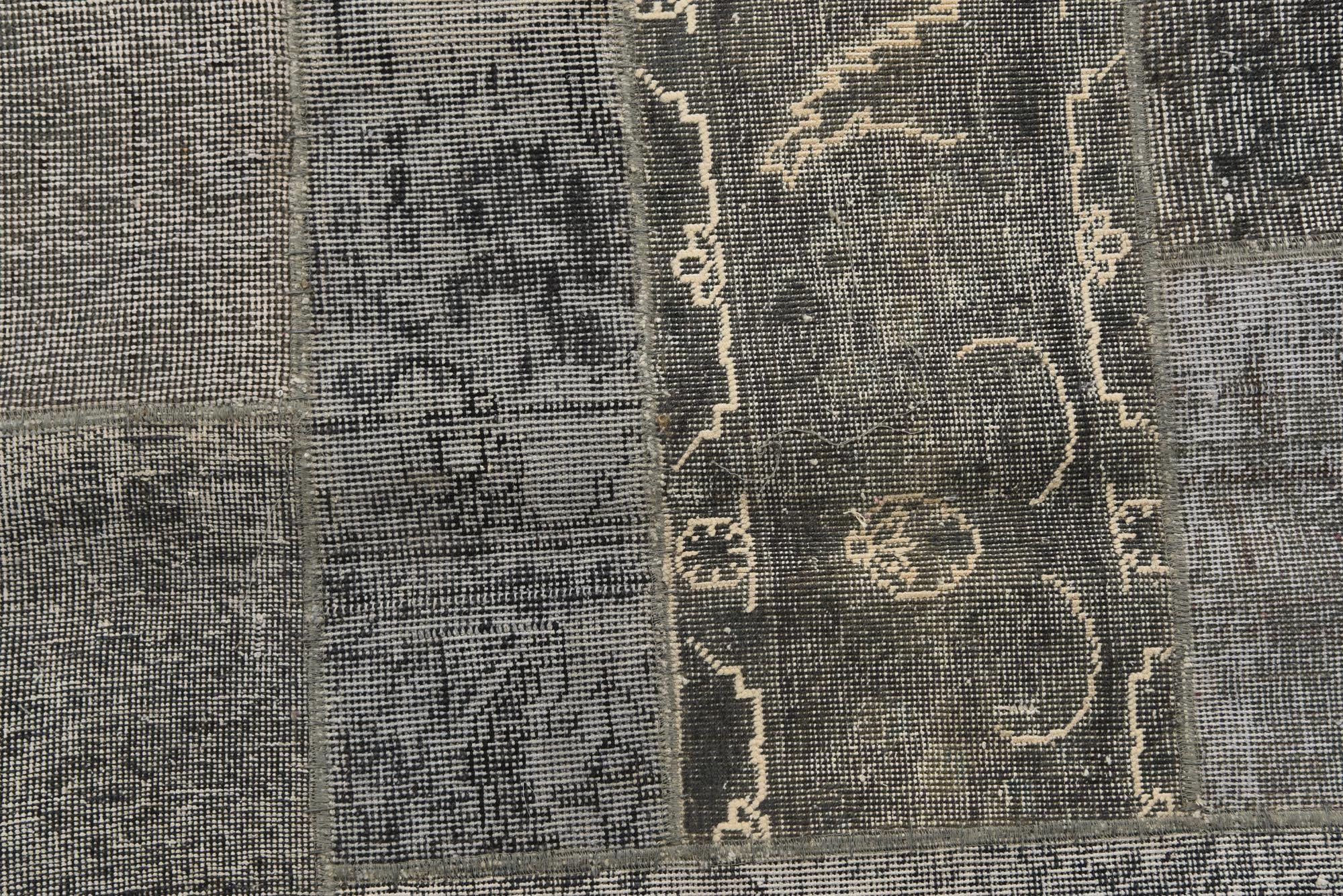 6' 8 x 7' 9 Hand Knotted Ultra Vintage Persian Wool Rug