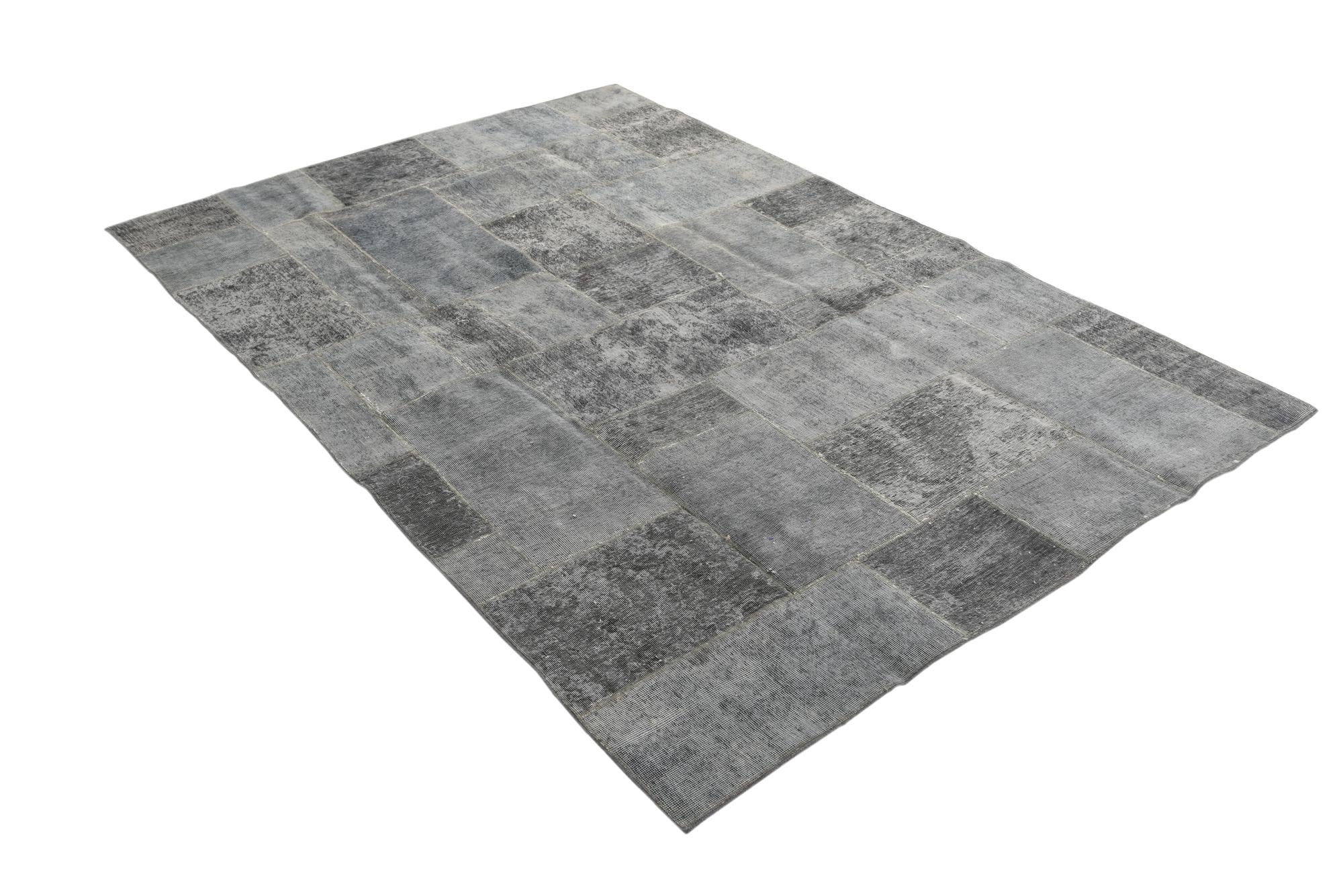 6' 2 x 9' Hand Knotted Ultra Vintage Persian Wool Rug
