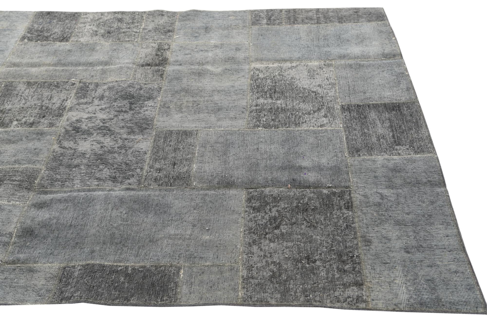 6' 2 x 9' Hand Knotted Ultra Vintage Persian Wool Rug