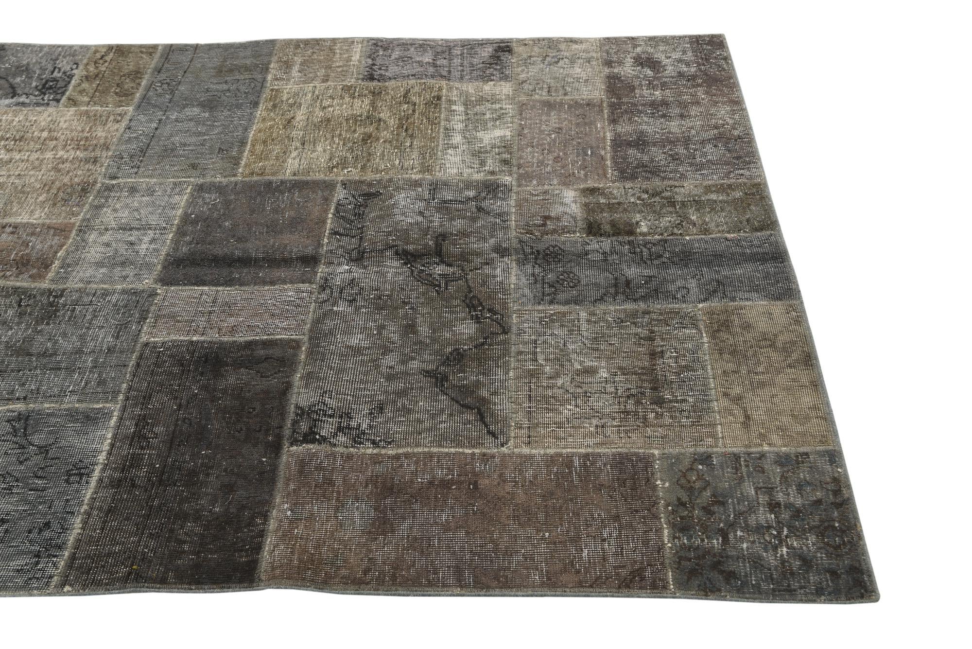 5' x 6' 8 Hand Knotted Ultra Vintage Persian Wool Rug