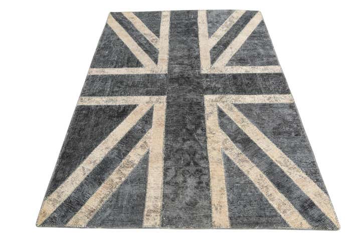 4' x 5' 10 Hand Knotted Ultra Vintage Persian Wool Rug