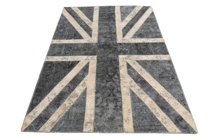 Detail image of 4' x 5' 10 Hand Knotted Ultra Vintage Persian Wool Rug