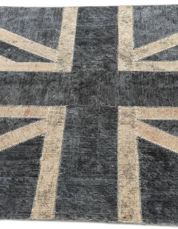 Detail image of 4' x 5' 10  Hand Knotted Ultra Vintage Persian Wool Rug