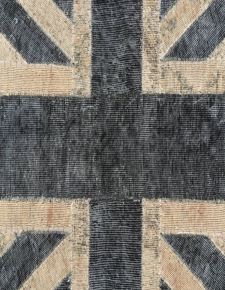 Detail image of 4' x 5' 10  Hand Knotted Ultra Vintage Persian Wool Rug