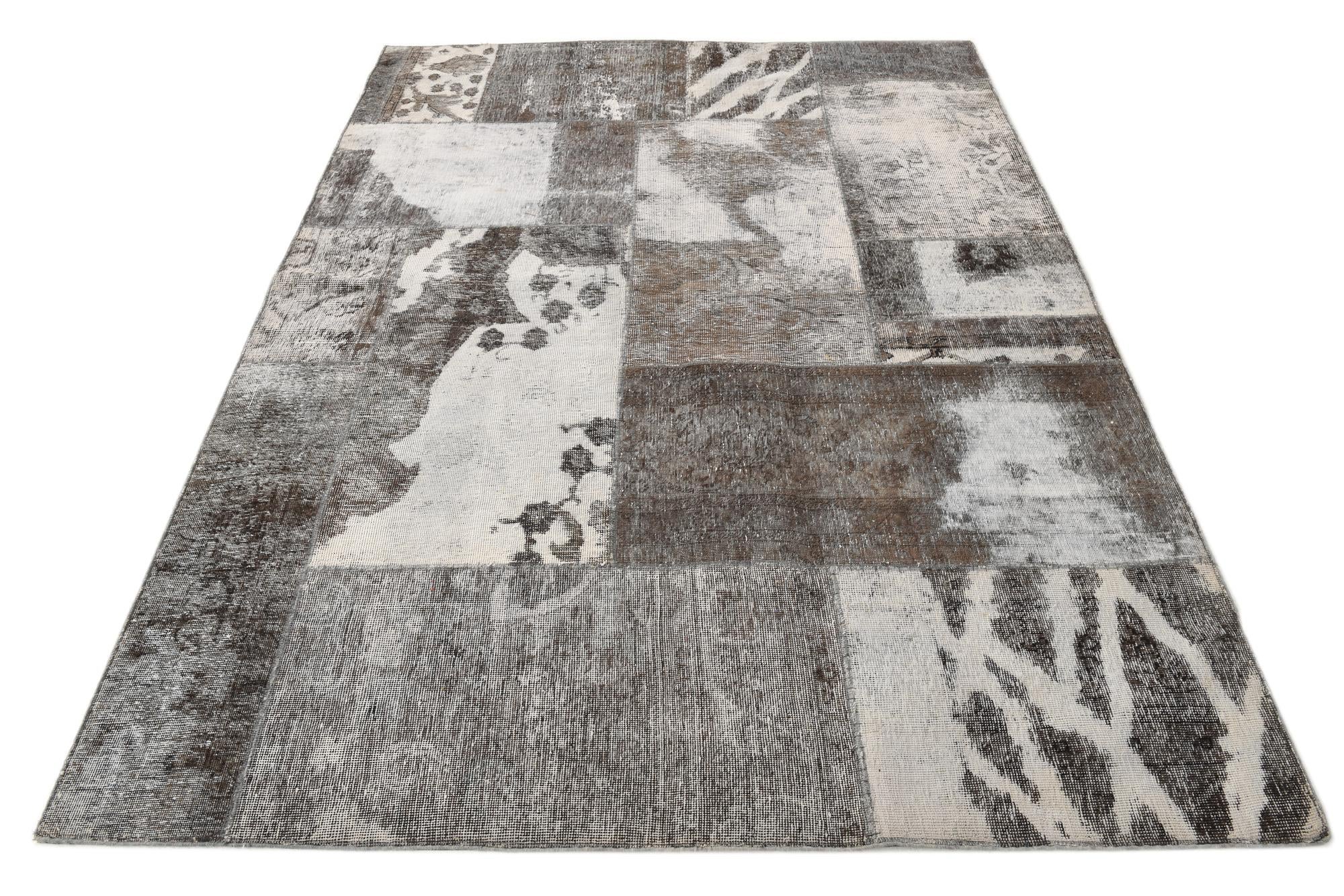 5' 10 x 8' 3 Hand Knotted Ultra Vintage Persian Wool Rug