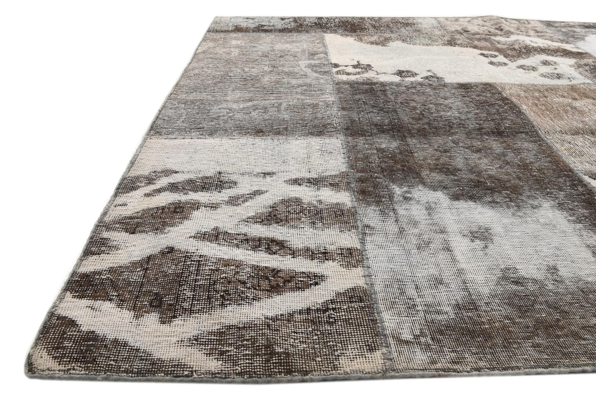 5' 10 x 8' 3 Hand Knotted Ultra Vintage Persian Wool Rug