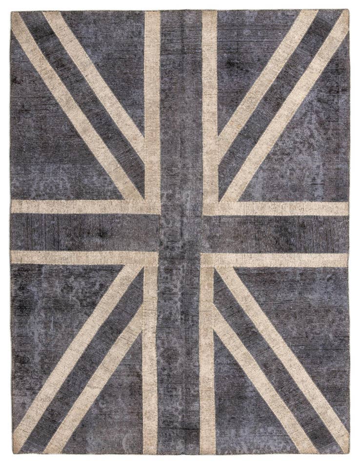 Detail image of 6' 8 x 10' Hand Knotted Ultra Vintage Persian Wool Rug