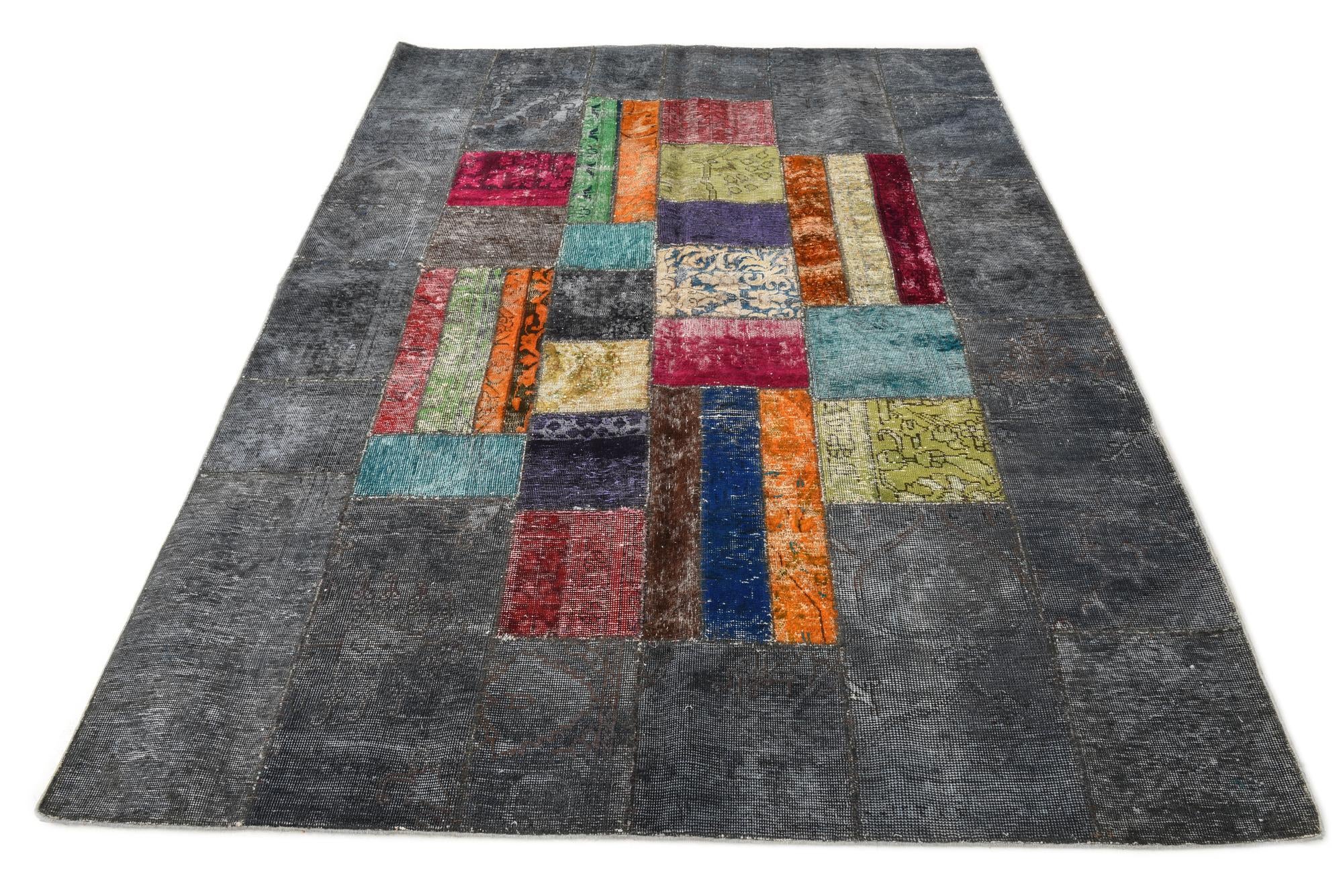 5' 9 x 8' Hand Knotted Ultra Vintage Persian Wool Rug