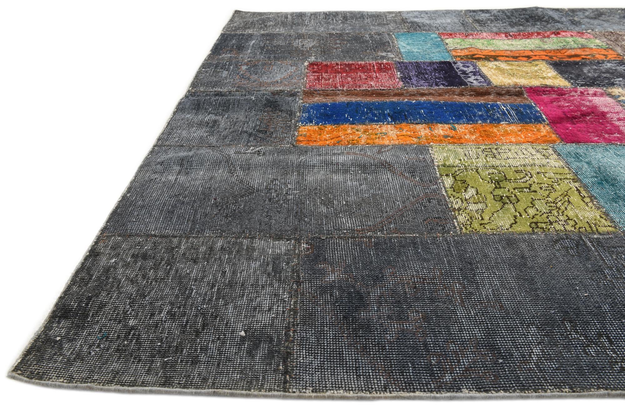 5' 9 x 8' Hand Knotted Ultra Vintage Persian Wool Rug