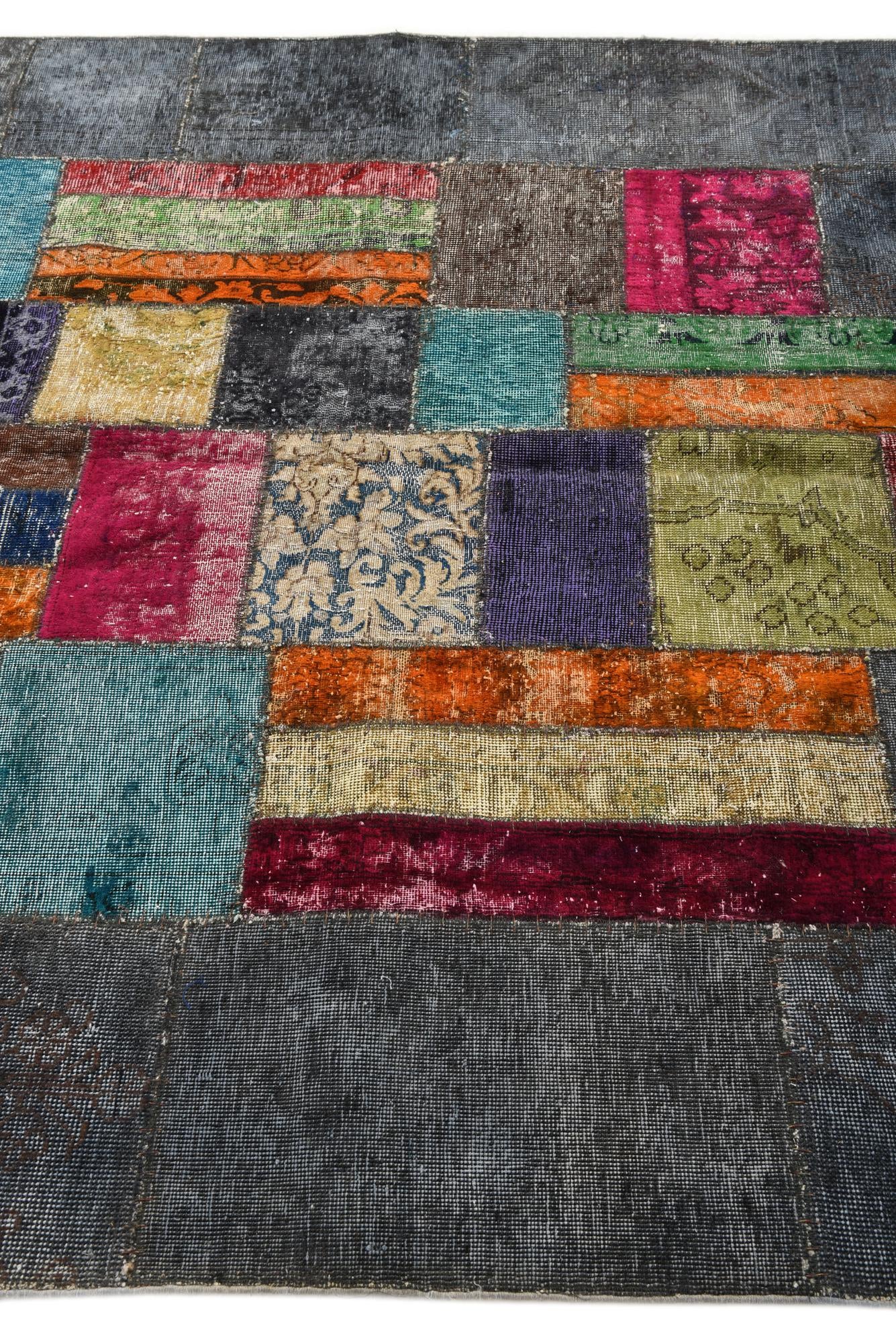 5' 9 x 8' Hand Knotted Ultra Vintage Persian Wool Rug