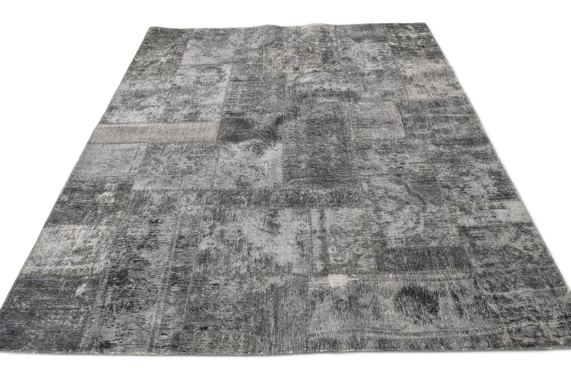 6' 9 x 8' 3 Hand Knotted Ultra Vintage Persian Wool Rug