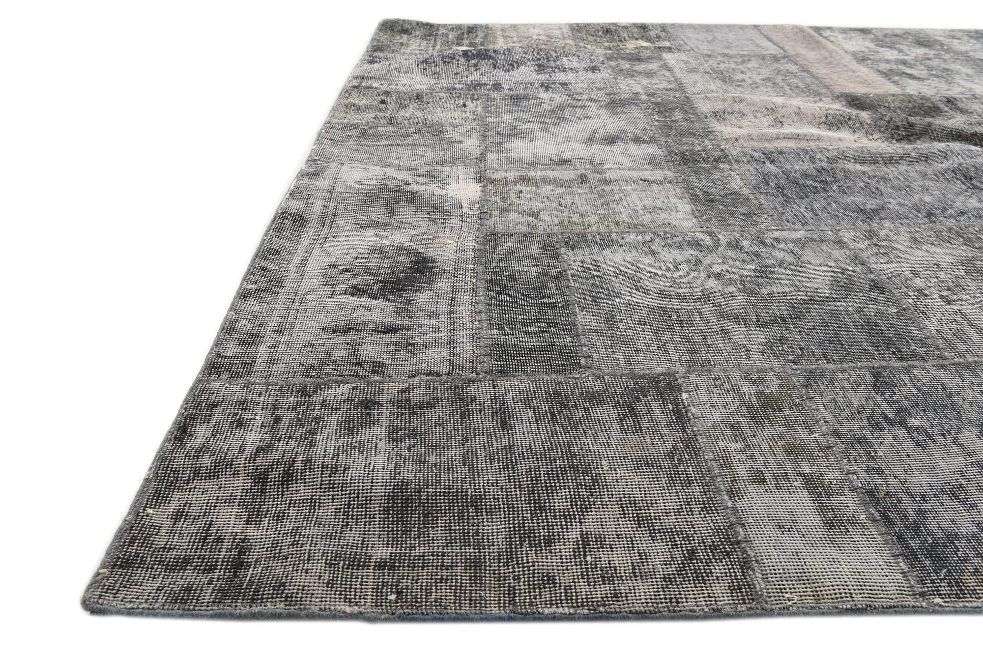 6' 9 x 8' 3 Hand Knotted Ultra Vintage Persian Wool Rug